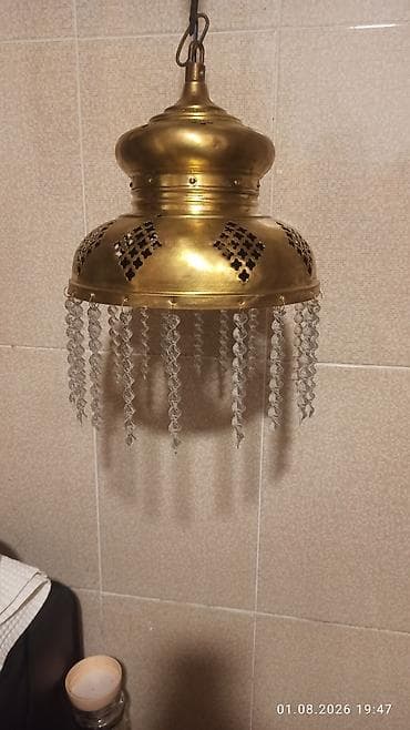Qədimi latundan lampa 
Tam sağlam