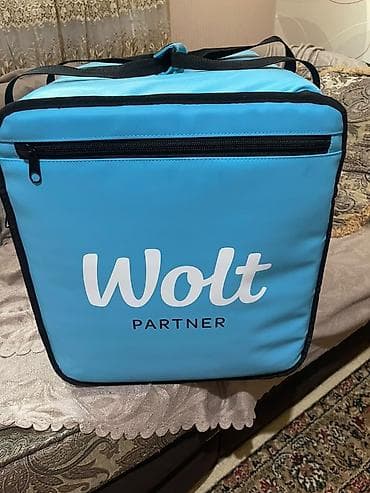Wolt Partner termal çatdırılma çantası - Rəng: açıq mavi, qara — 1