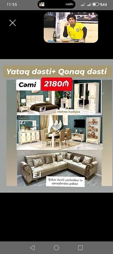 saloglu mebel sumqayit: İkinəfərlik çarpayı, Yeni — 1