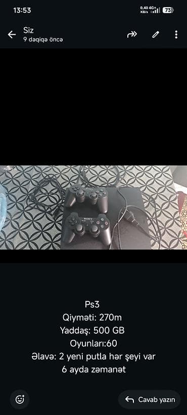 PS3 satılır 60 oyun 2 yeni putla Yeni kablolarla birgə verilir lalafo.az -da PS3 satılır 60 oyun 2 yeni putla Yeni kablolarla birgə verilir