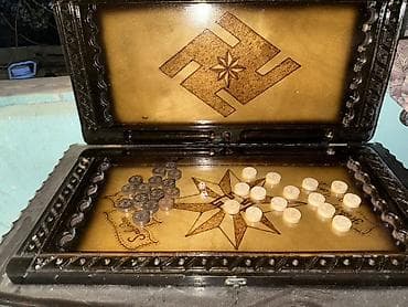 Спортивные игры: Taxta nərd dəsti – əl işidir - Material: bərk ağac, cilalanmış və — 6