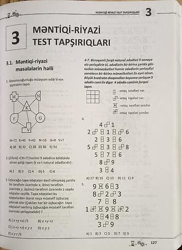 məntiqi pazllar: Məhsul: “Məntiqi təfəkkürü yoxlayan testlər” – yeni nəşr Təsvir: - — 3
