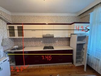 Mətbəx mebeli satılır 530₼. Yaxşı vəziyyətdədir. Ölçü 4.25. Üzərində