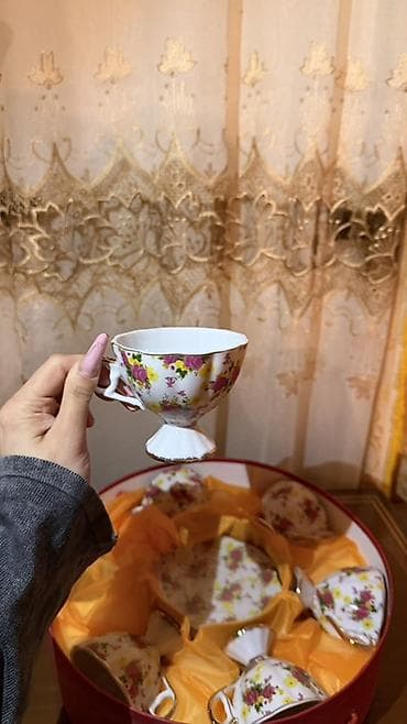 çay serviz: Çay dəsti, rəng - Ağ, Farfor, 6 nəfərlik — 3