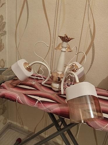 lyustr: Çılçıraq, 3 lampa, Metal — 1