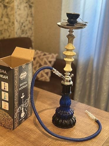 SHISHA HOOKAH – tam komplekt nərgilə seti - Klassik dizayn: qabı mavi