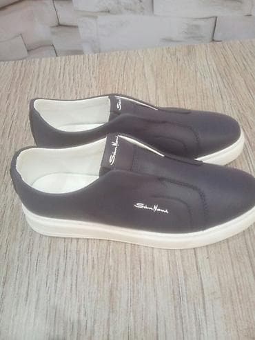 SərinNost brendi slip-on kişi krossovkası - Rəng: tünd boz/qara — 2