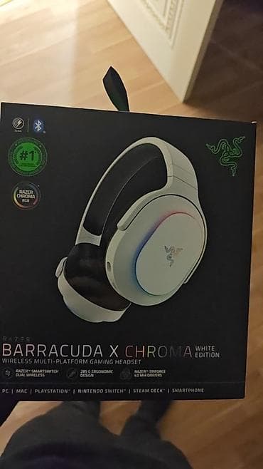 Комплектующие для ПК и ноутбуков: Razer Barracuda X Chroma – White Edition oyun qulaqlığı (yeni) - — 1