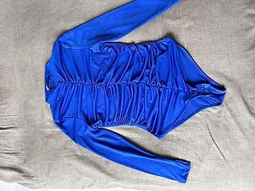 Məhsul: Qadın bodisi - Rəng: Parlaq kobalt mavi - Model: Uzunqol