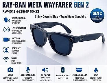 meta quest 3s: Ray-Ban Meta GEN 2 Wayfarer — STOKDA 2 model: • Shiny Black / G15 — 1