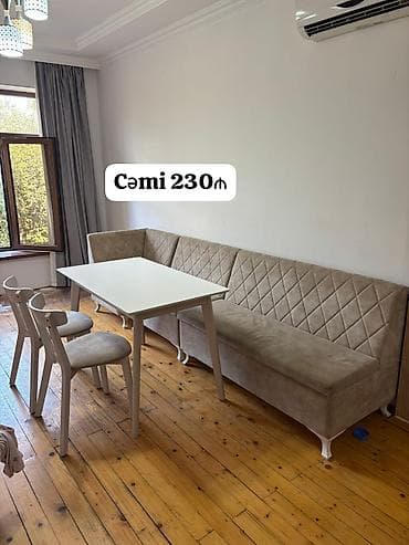 Digər mebel: Perla mətbəx masa dəsti divanı ilə birlikdə cəmi 230₼. Ünvan Həzi — 1