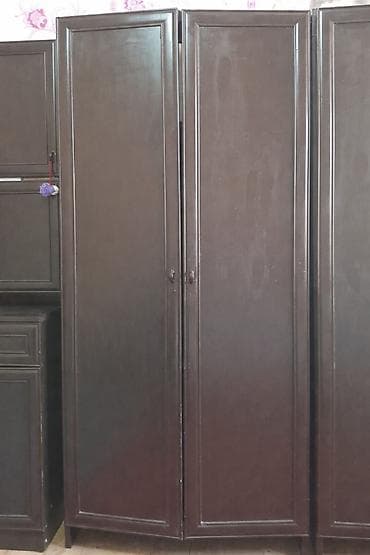 taxta qapi temiri: İşlənmiş, 2 qapılı, Qəhvəyi, Taxta, Açılan, Düz dolab — 1