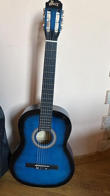 gitara barter: Akkustik klassik gitara – Winzz markası, mavi-bənövşəyi sunburst — 1
