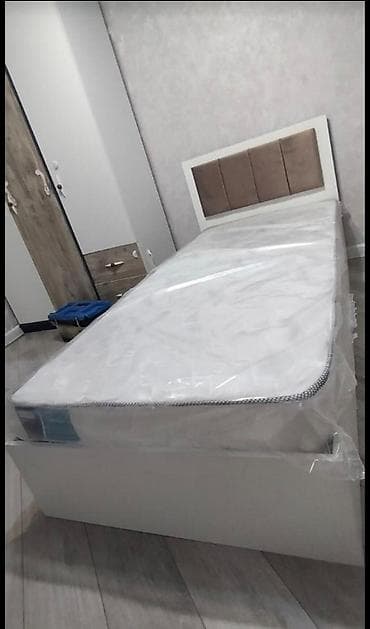 Təknəfərlik çarpayı, Bazalı, Matras ilə, Siyirməsiz