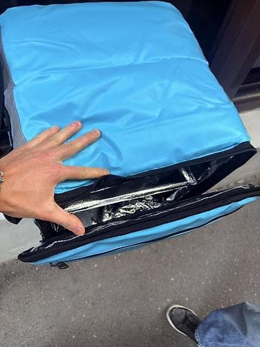 Сумки для курьеров: Wolt çatdırılma çantası – izotermal, böyük tutumlu - Rəng: mavi — 2