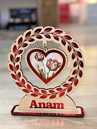 yeni il sam agaclari: Fiqur, Taxta, rəng - Qırmızı — 3