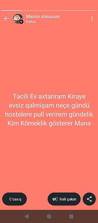 Xidmət: Kirayə ev axtarışı Təsvir: - Təcili kirayə ev axtarıram. - lalafo.az -da Xidmət: Kirayə ev axtarışı Təsvir: - Təcili kirayə ev axtarıram. -