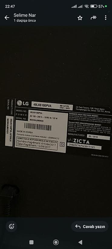 54 ekran tv: LG 124 ekran ekranı yanıb 49 diaqonal son qiymətdir qiymət sondur — 2