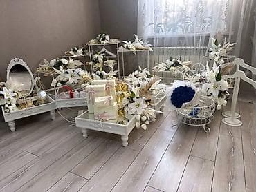 ayna qapi: Xınayaxdı və nişan üçün bəzək – zərif ağ-qızılı konsept Təklif: - — 1