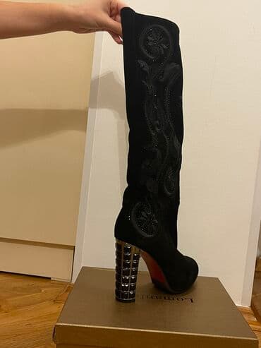 qadın çəkmə: Ölçü: 39, rəng - Qara, İşlənmiş — 2