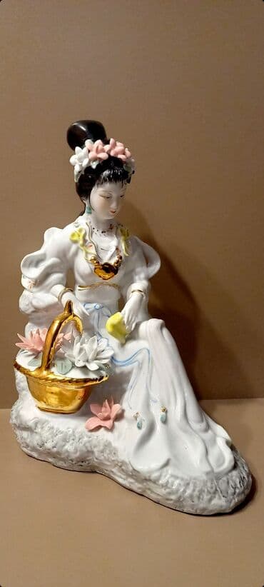 ваза напольная керамическая высокая: Heykəlcik, 1940 il, Keramik, Çin, Ödənişli çatdırılma — 1