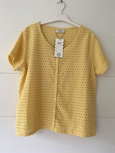kolej jaket: Gina Benotti qısaqollu bluz/kardiqan - Rəng: açıq sarı (pastel ton) - — 1