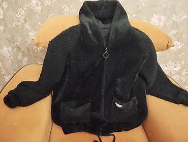 muhafize geyimi: Qadınlar üçün qara kurtka - Yumşaq, tüklü isti və rahat - Ön — 1