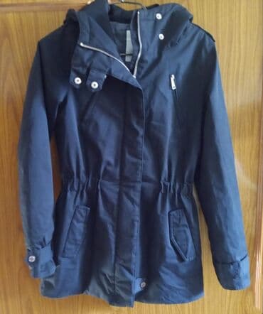 Opel: Qadın parka tipli gödəkçə - Rəng: tünd göy - Model: bel hissəsi — 1