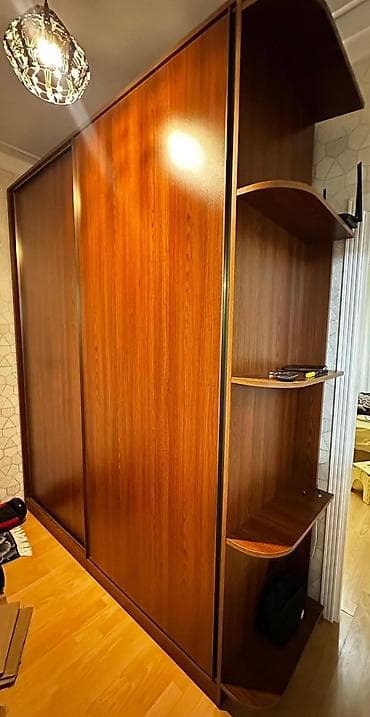 шкаф купе стенка: Б/у, 2 двери, Коричневый, Дерево, Купе, Прямой шкаф — 5
