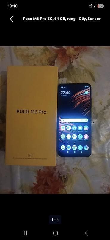 Poco M3 Pro 5G, 64 GB, rəng - Göy, Sensor