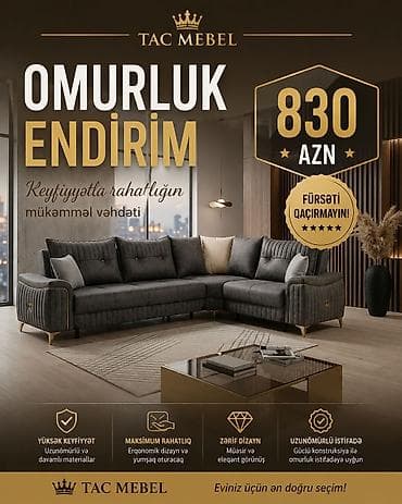 ucuz tekstil: Künc divan, Açılmayan, Parça — 1