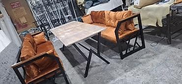 mini stol: Mətbəx üçün, Yeni, Açılmayan, Dördbucaq masa, 2 stul — 1