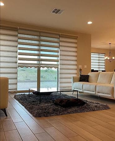 qara perde: Zebra jalüz pərdələr - Model: Zebra (ikili qat, işıqlı-qaranlıq — 4