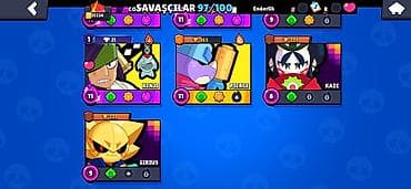 berde taksi: Brawl Stars oyunu üçün hesab - Kupa: 35.234 (Kupa Yolu II) - Toplam — 4