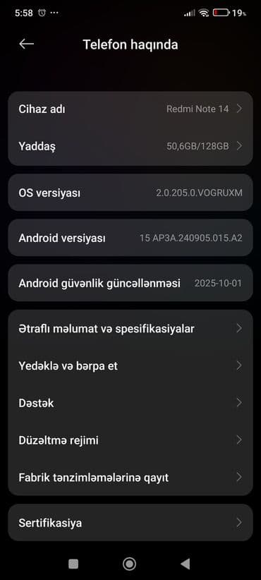 redmi qulaqciq: Redmi Note 14, 128 GB, rəng - Qara — 1