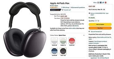 Simsiz (Bluetooth) Qulaqcıqlar, Apple, rəng - Boz — 2