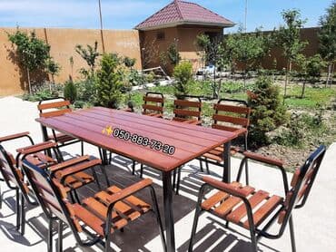Oturacaq bir ədədi 30 azn 🔥✅ 4 nəfərlik masa (120x80) və 4 ədəd