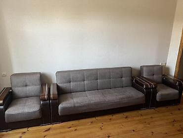 açilan divan: İşlənmiş, Divan, 2 kreslo, Bazalı, Açılan — 1