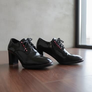 4xl nece razmerdi: Tuflilər, Ölçü: 37.5, rəng - Qara, İşlənmiş — 1