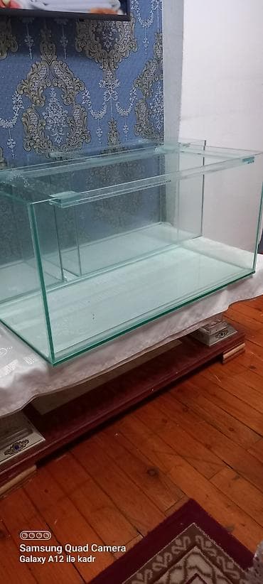 Heyvanlar: Salam 85 litrlik akvarium cəmi 40 azn akvarium təzədi istifadə — 1