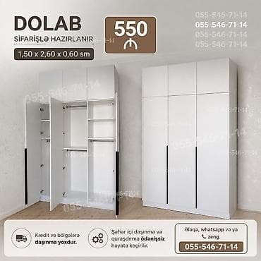 Düz dolab, Yataq otağı üçün, Qarderob, Açılan, Korpuslu, 3 qapılı lalafo.az -da Düz dolab, Yataq otağı üçün, Qarderob, Açılan, Korpuslu, 3 qapılı