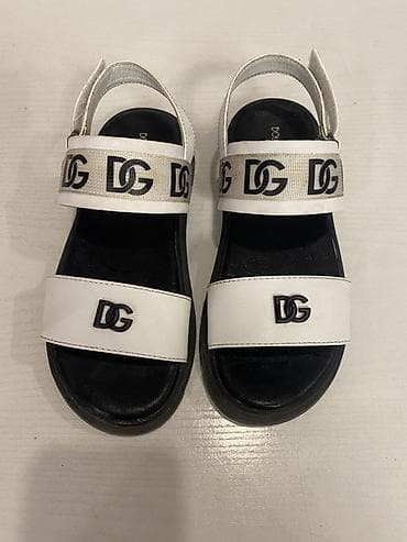Dolce & Gabbana uşaq sandalıları - Model: DG loqolu iki qayışlı — 2