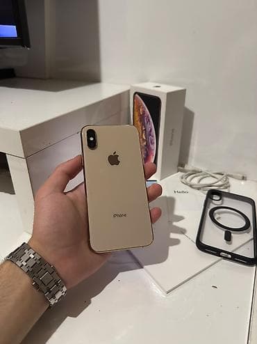 IPhone Xs, 64 ГБ, Rose Gold, Гарантия, Беспроводная зарядка, Face ID