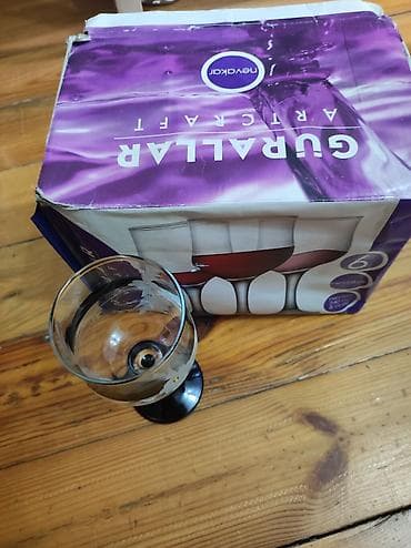 fen qabi: Qədəhlər, rəng - Qara, Şüşə, 6 ədədli dəst, Türkiyə — 2