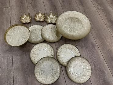 su baklarl: Nahar dəsti, rəng - Qızılı, Şüşə — 2