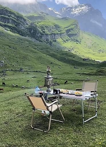 parca bez: Daşınan Kamp Masa-Stul Dəsti - İstirahət, piknik, sahil və dağ — 1