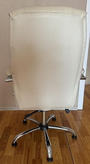 ofis dolablari: Ergonomik ofis kreslosu – krem rəng - Rahat oturma və bel dəstəyi — 2