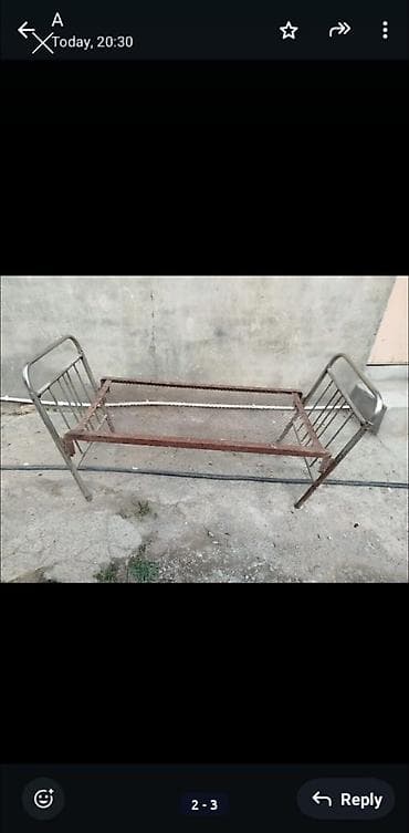 tek yatag: Metal çarpayı karkası - Material: tamamilə metal konstruksiya – boru — 1