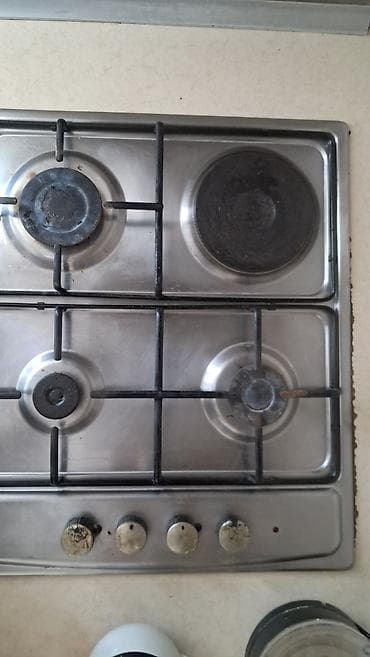 panel radiator: Dördgözlü qaz plitəsi – stolüstü/ankastr tipli, paslanmayan metal səth — 1