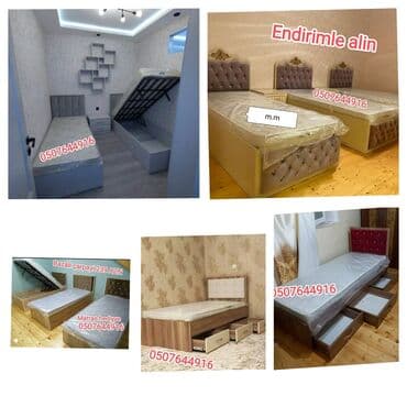 divan çarpayı: Yeni, Təknəfərlik çarpayı, Bazasız, Matras ilə, Siyirməsiz, Azərbaycan — 23